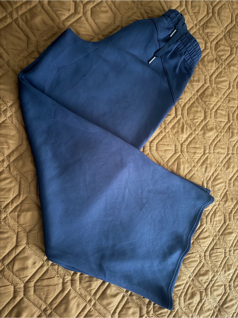 SPANX Men's Deep Blue Jogger Sweatpants with Drawstring
